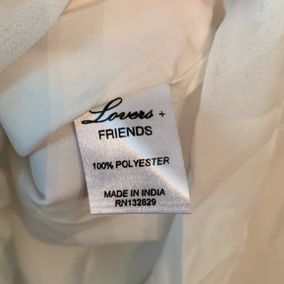 Lovers + Friends Sammi Beaded Embellished Babydoll Mini Dress Ivory White Small - Picture 4 of 9